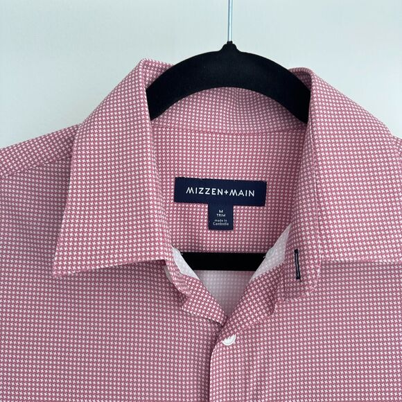 Mizzen Main Shirt Mens Medium Monaco Performance Star Nostalgia Rose Geo Print - Picture 3 of 9
